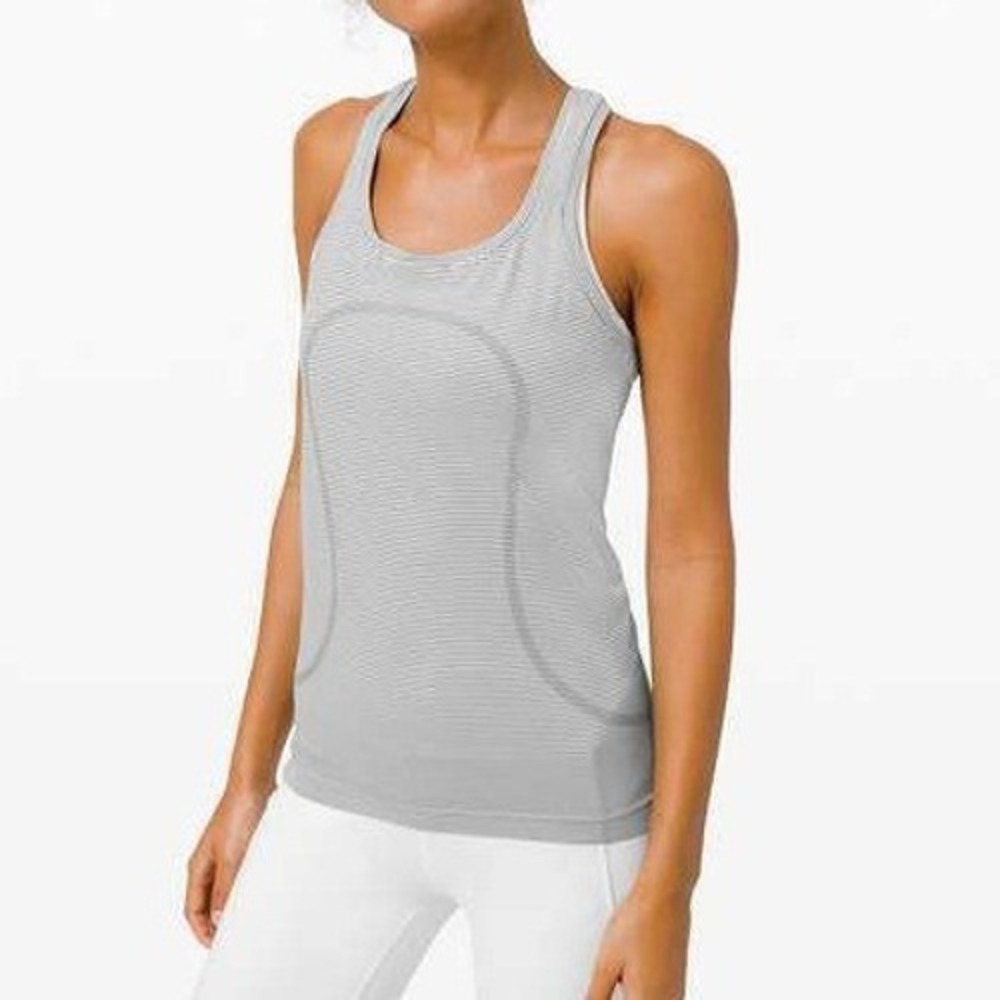 Lululemon Swiftly Tech Racerback Tank 2.0 Hip Length Size 10 Striped